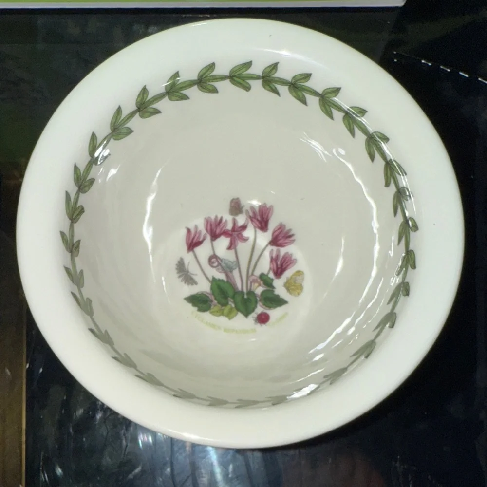 NIB Portmeirion Floral Motif Bowl Set - Green and Purple